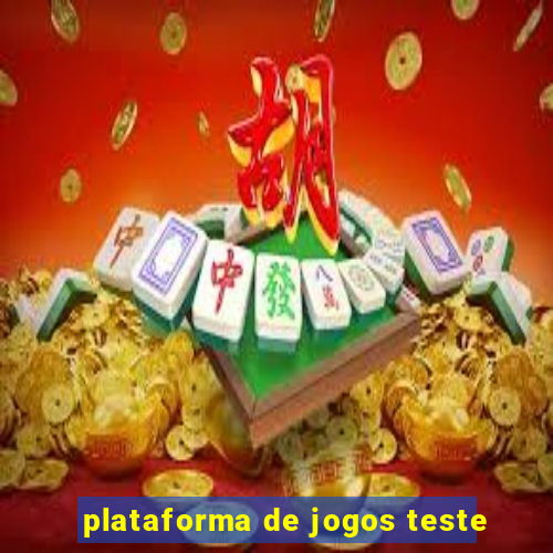 plataforma de jogos teste